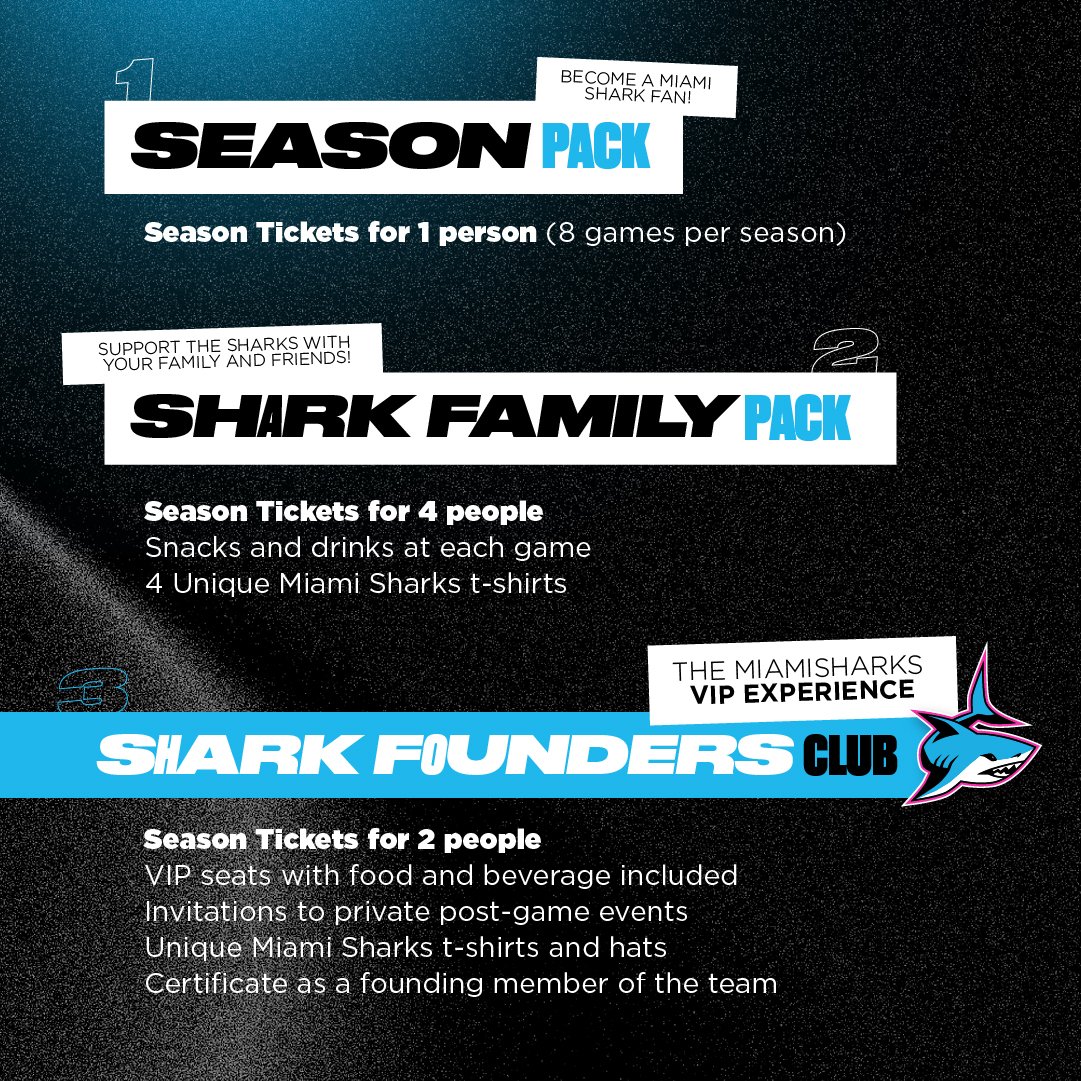 miasharksrugby's tweet photo. Season 1 is about to start and we want you in the stadium.
Choose your favourite pack and become a #SharkFan 🦈
https://t.co/rTNGXm5jCc
Link here for tickets now 👆🏻 https://t.co/pUDa75QUey