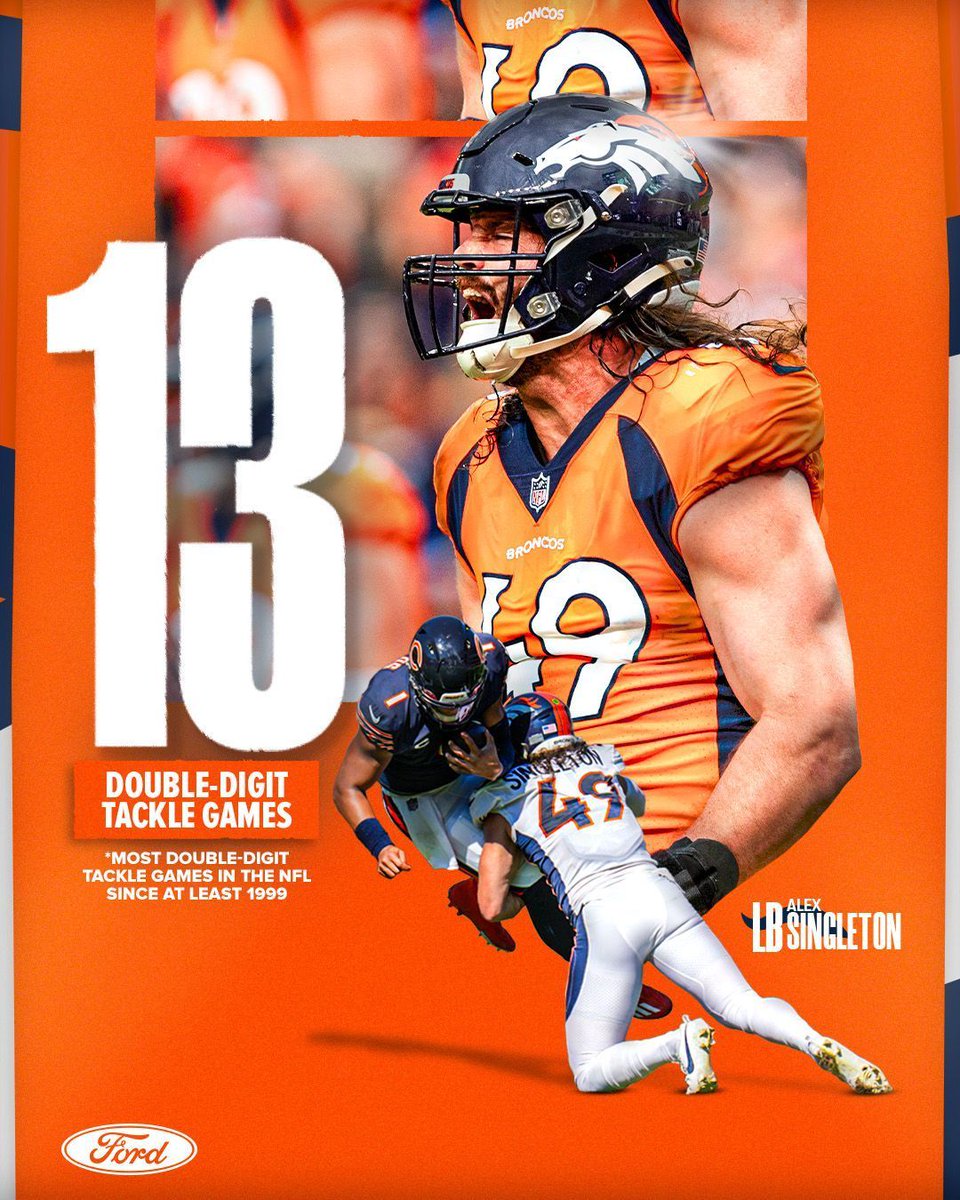 Most double-digit tackle games in a season since at least 1999.

😤 <a href="/alexsingleton49/">Alex Singleton</a> 😤