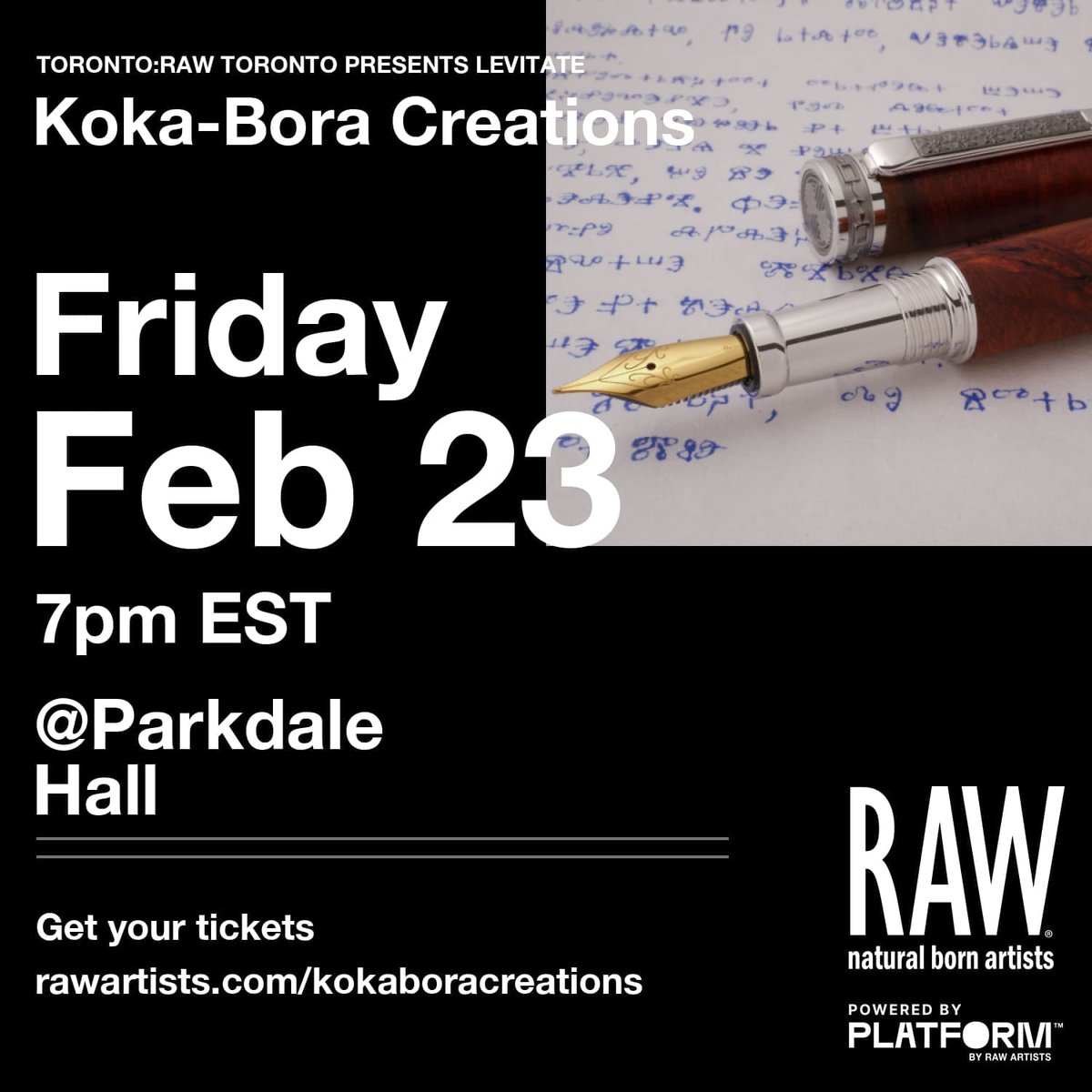 KokaBoraCreate's tweet photo. 🎉 Exciting news! I'm making my debut at "Levitate" by RAW Canada at Parkdale Hall on Feb 23. 🌟 Tickets are $25 per person and they give you the option to enjoy the event in person or enjoy the live broadcast! 

Ticket link: https://t.co/2yOrrA8Wxu https://t.co/eMYnEEBonI