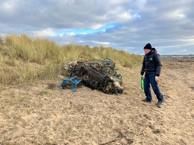 After a well earned Christmas break our volunteers were back at Teesmouth NNR this week. One of our regular volunteers Chris did a great job at removing some of the rubbish from the beach which had been washed up over the holidays. That's a lot of lobster pots!