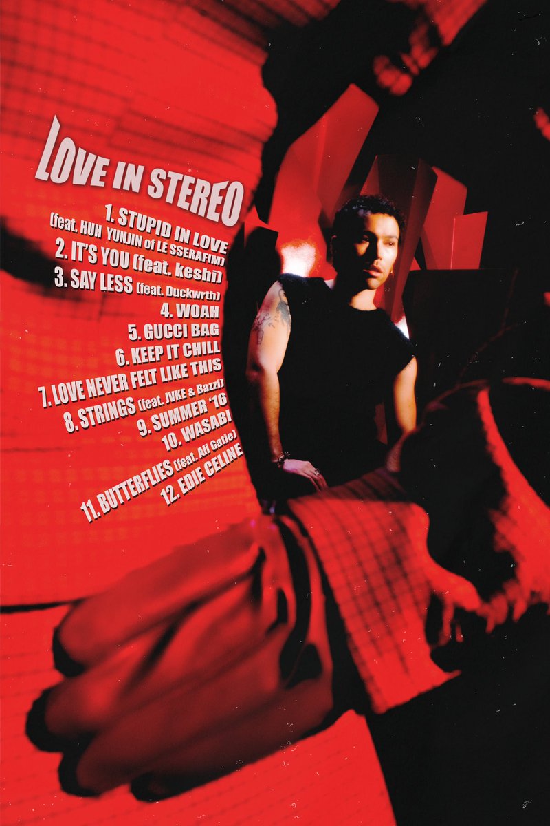 MAXMusic's tweet photo. Announcing my 3rd album LOVE IN STEREO will be released February 16th!!! I feel so honored to have such incredible collaborators like HUH YUNJIN of LESSERAFIM, keshi, jvke, bazzi, duckwrth, and Ali Gatie. This is such a special album to me 

pre save: https://t.co/L6FkKZfkIg https://t.co/PJOSfwTur7