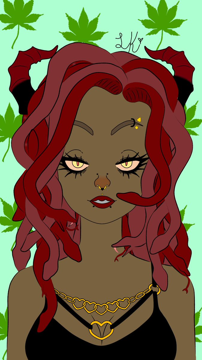CrystallanaKaye's tweet photo. New drawing!! Haven't figured out what to name her what do you think 🤔🤔 #nameher #art #digitalart #ArtistOnX #ArtistsOfTwitter #medusa #artraffle #commissionopen #artforsale https://t.co/G7R0WDfvfL