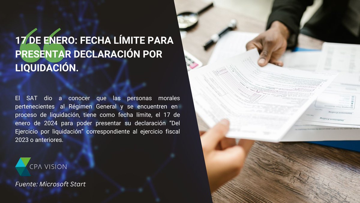 CpaVisionMx's tweet photo. Conoce ésta y otras noticias de gran interés fiscal, a través de CPA NEWS y nuestro ChatGPT fiscal.

Regístrate aquí 👉🏼  https://t.co/RLN9YiWn60 https://t.co/vcZZNr5tLD
