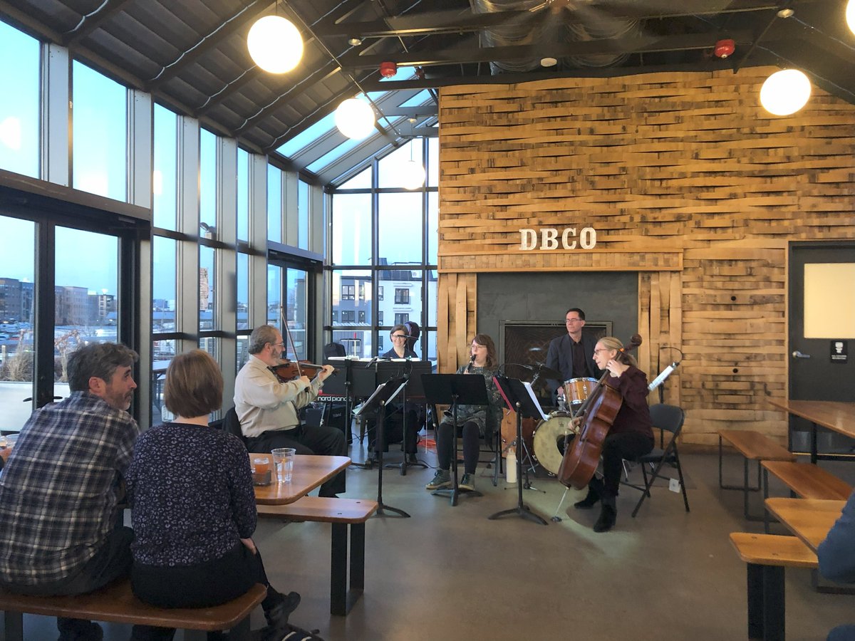 #ThrowbackThursday to last year in 2023, when members of Landmarks Orchestra performed a fun brewery concert at Dorchester Brewing Company! 💜