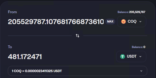 hyperactivetees's tweet photo. Just received my $COQ tokens!

Awesome to see what they are doing for this community! 🐔

Check to see if you are eligible:
👉 https://t.co/IviVJKGmHJ

🐓🔺
#CoqInu #COQ #Memecoin #Avax