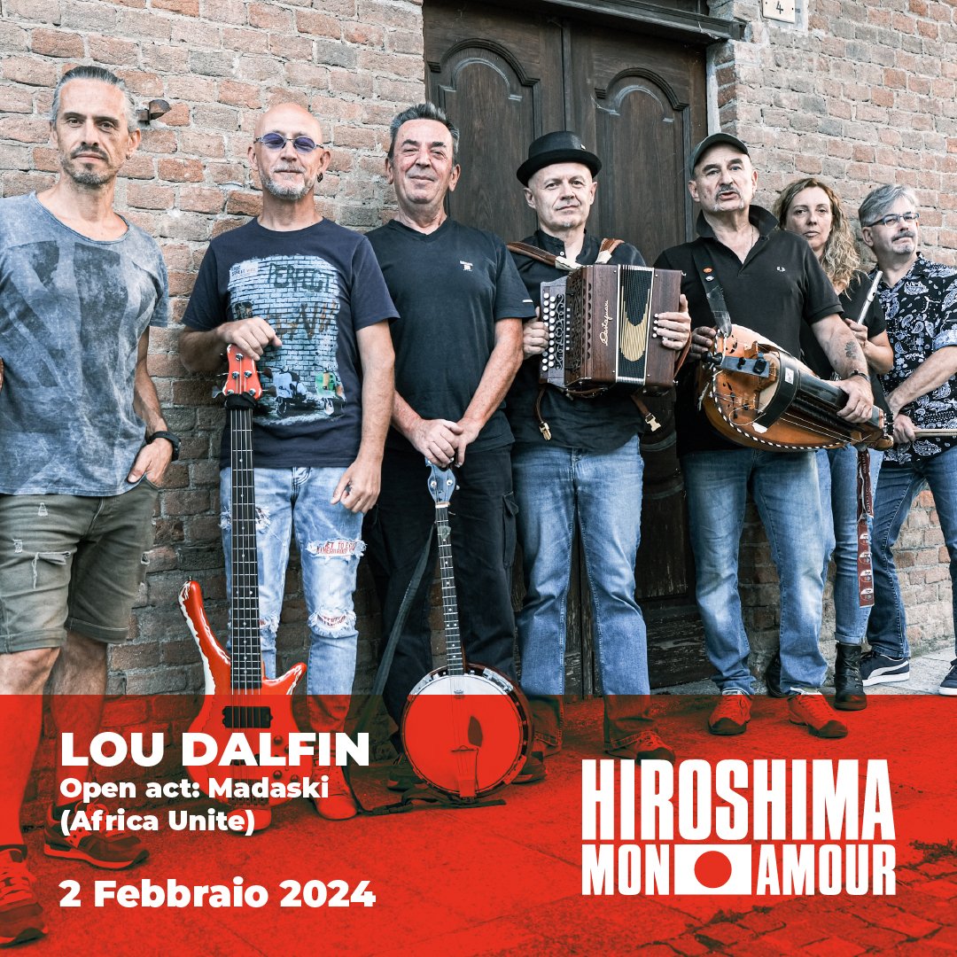 🔴Sabato 2 Febbraio
📍Hiroshima Mon Amour, Torino

🐬Lou Dalfin presenta 'La Meison' 
Open Act: #Madaski (Africa Unite) 

🎫Ticket:
bit.ly/LOU_DALFIN_2Fe…

#loudalfin #musicaoccitana #musiqueoccitane #folkmusic #musicapopolare #worldmusic #occitania #occitamofestival  #torino