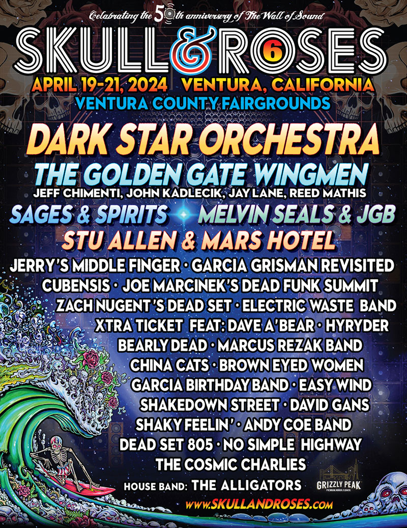 Terrapin_Nation's tweet photo. Another exceptional line up for Skull &amp; Roses festival, especially with the long overdue return of Golden Gate Wingmen. This will give all the folks currently enjoying @darkstarorch, @MelvinSealsJGB &amp; @johnkadlecik at Jam in the Sand something to look forward to after Jamaica! 🌹 https://t.co/ffBaDGE1tP