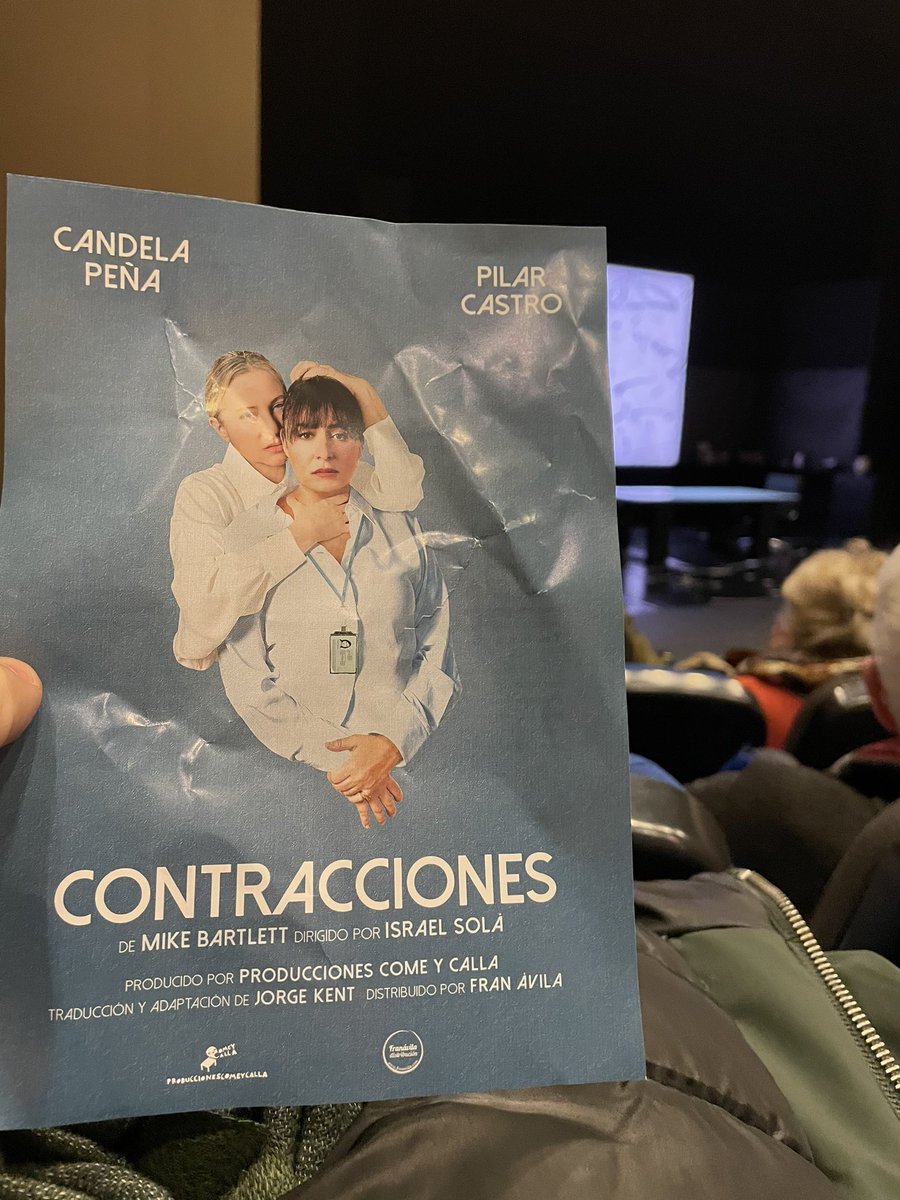 YEPES7's tweet photo. Pues ha sido un placer ver sobre las tablas a dos de las mejores actrices de este país: @candela_penya y @castropilar buenísimas las dos #Contracciones https://t.co/TJfG3MQHgo