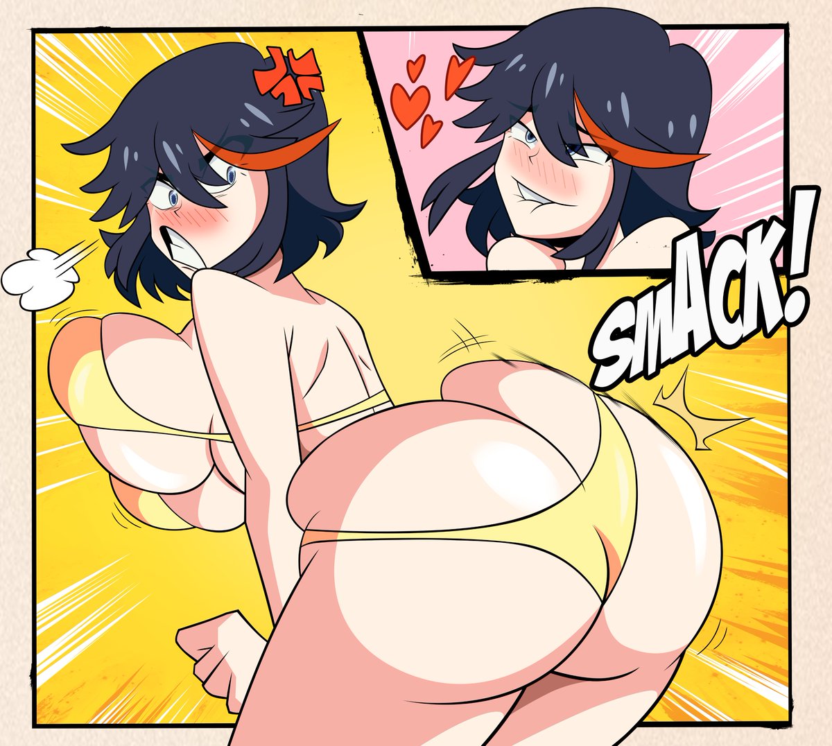 Deep down she enjoys it. Commission for <a href="/Cockmonster131/">Cockmonster13</a>  wanted to see Ryuko getting spank and that she enjoys it at the end.

Stickers and prints will be up on Monday at Waifu Loot =)

#GrimphantomArt #RyukoMatoi #KillLaKill #Booty #Spank