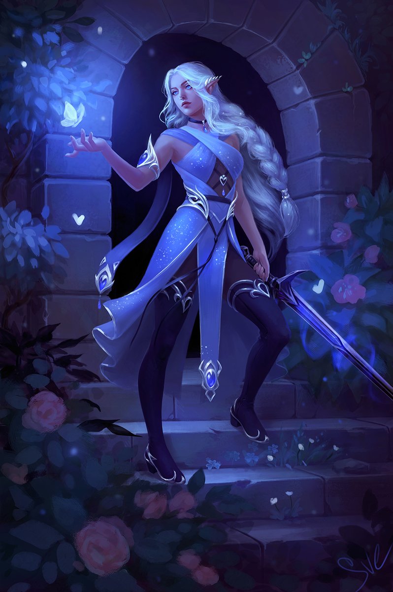 Svelien's tweet photo. Hello #PortfolioDay 
I'm Svetlana, a freelance artist. 
I'm in love with fantasy, magic, elves and bright colors💜 https://t.co/7cYIM94TOp
