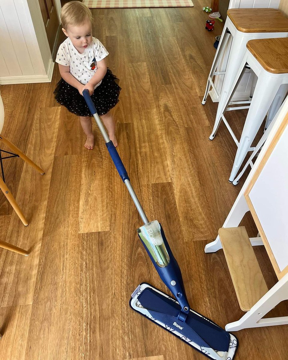 "Bona mops make cleaning your floor child’s play!" - @gcfloorinstallers

With each pull of the trigger the mop dispenses just the right amount of solution for a perfect clean without oversaturating your floors. Find out more: bit.ly/3NPLKqL
