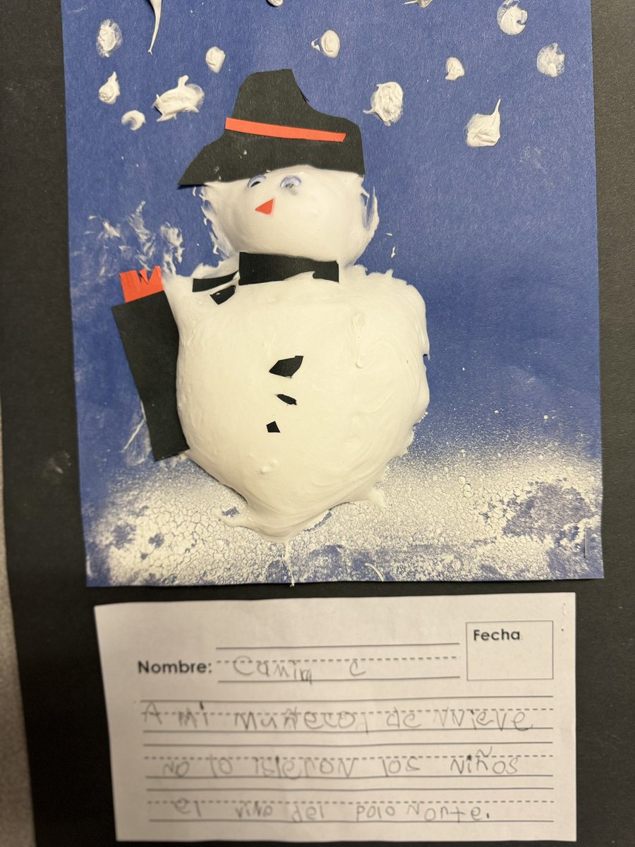 We were excited to write about our snowmen made out glue and shaving cream. <a href="/HumbleISD_OFE/">Oak Forest Elementary</a> <a href="/CoachonTif/">Tiffany Curtis</a>
