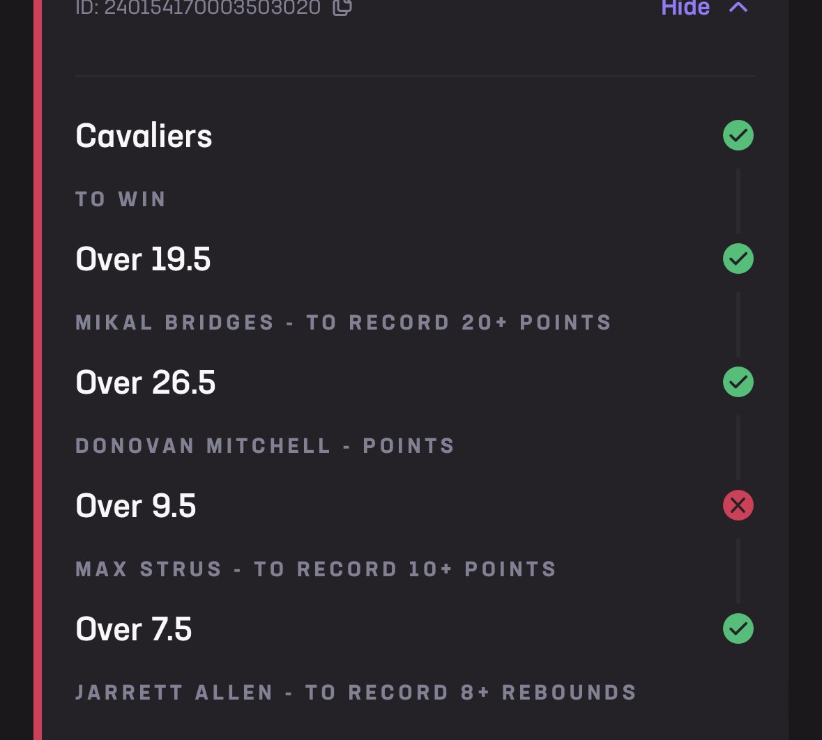 So max strus played 7 mins and sports bet apps not gonna drop him for us smh