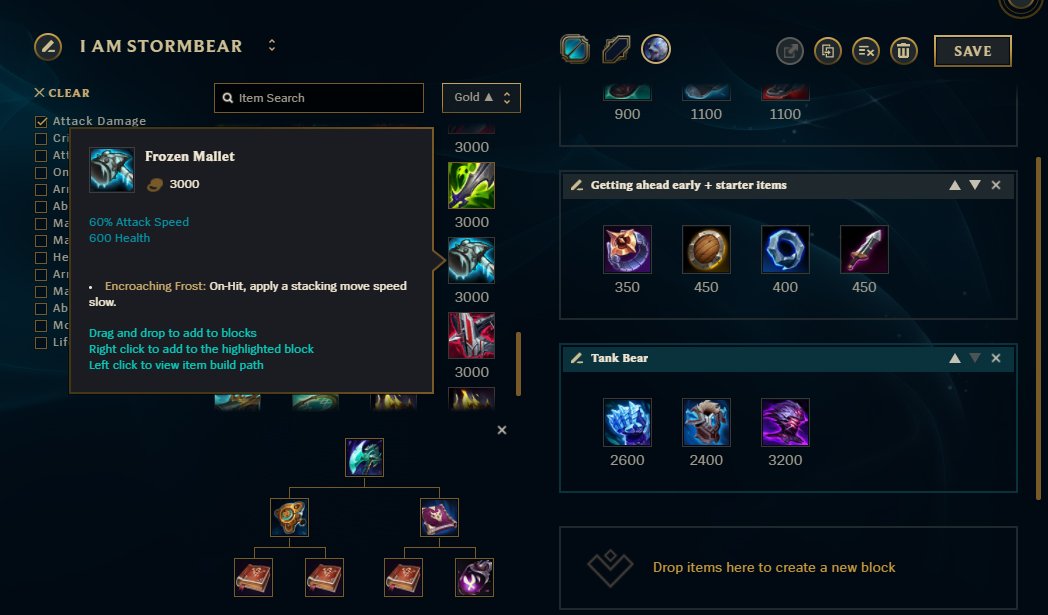 How long has Frozen mallet been in Item builder?