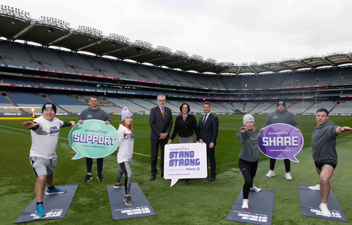 Together, Womens Aid, @AllianzIreland and the @officialgaa today launched Stand Strong, calling on people across Ireland raise awareness and funds to tackle domestic violence with three simple actions - Stand Strong, Support and Share. #WAStandStrong