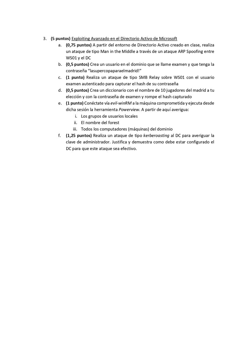 Este es el examen de laboratorio que están resolviendo los alumnos de Seguridad en Redes del Grado en Ingeniería Informática de la <a href="/esiiab/">ESII</a>  de la <a href="/uclm_es/">Universidad de Castilla-La Mancha</a> #ciberseguridad #SupercopaDeEspana
