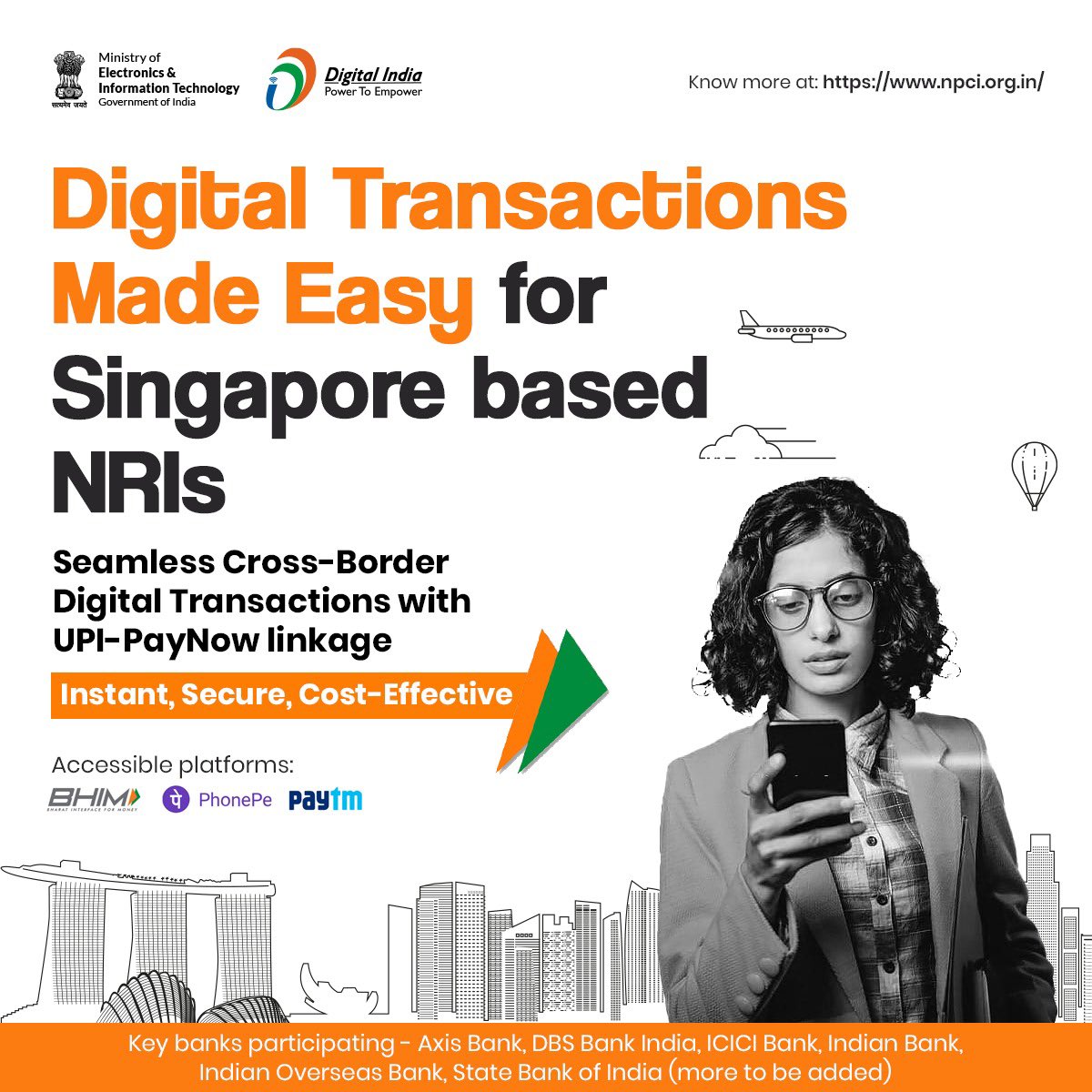 Amplifying financial inclusion✨

🇮🇳Indians can now receive instant, secure, and cost-effective remittances from 🇸🇬Singapore-based Indians 

✅Directly into their bank accounts 
✅ Through major UPI Apps
✅ Made possible with UPI-PayNow linkage

To know more, visit: