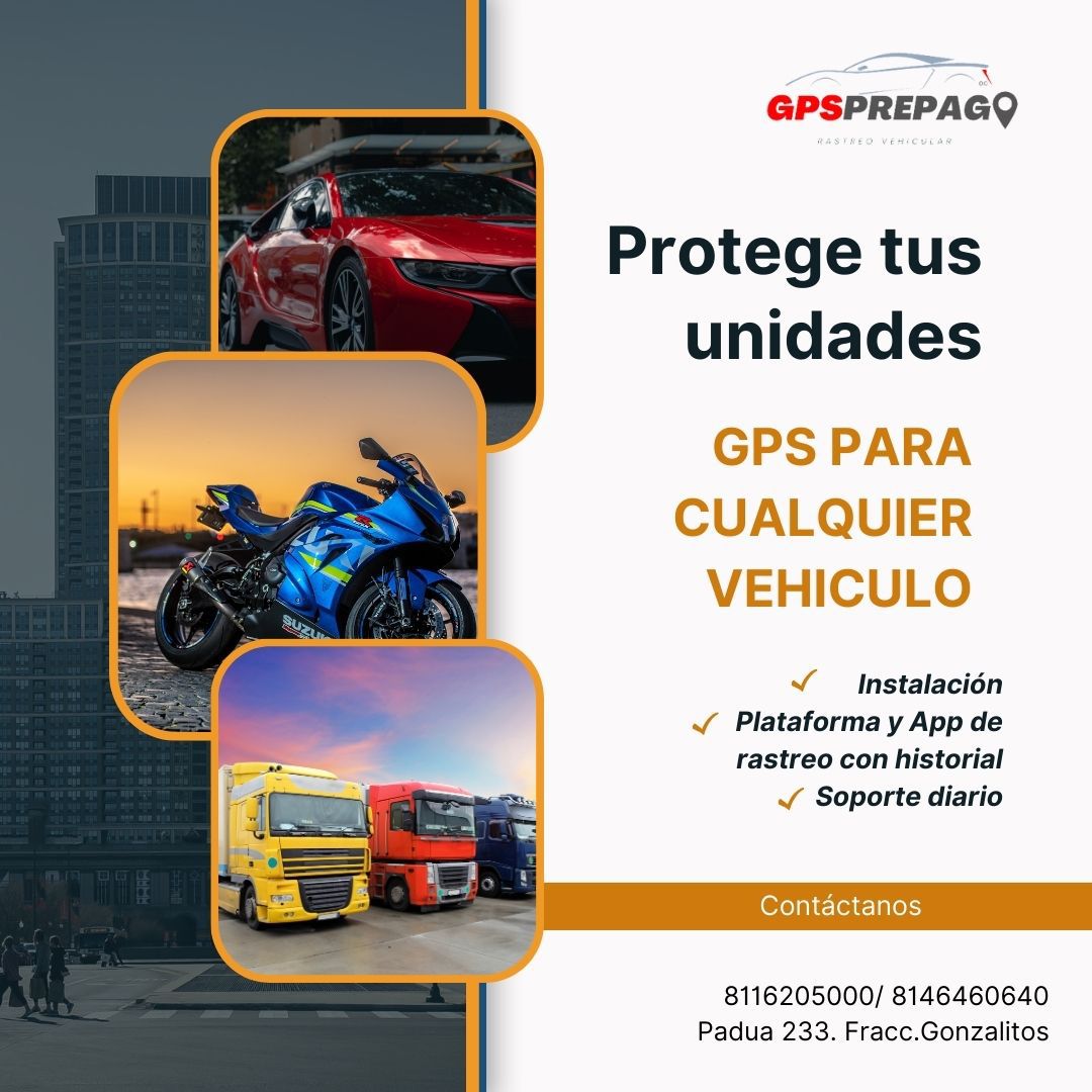 GPSprepago's tweet photo. Gps sin rentas forzosas. Ubicación en tiempo real, paro de motor desde tu celular.  Instaladores con experiencia.8116205000// 8146460640 Padua #233 cruz con Zapotlán. Atrás de Julio Cepeda Gzz . GPS directo del fabricante. No compre reconstruido. Excelente atención y precio. https://t.co/NdMBVBCFIq