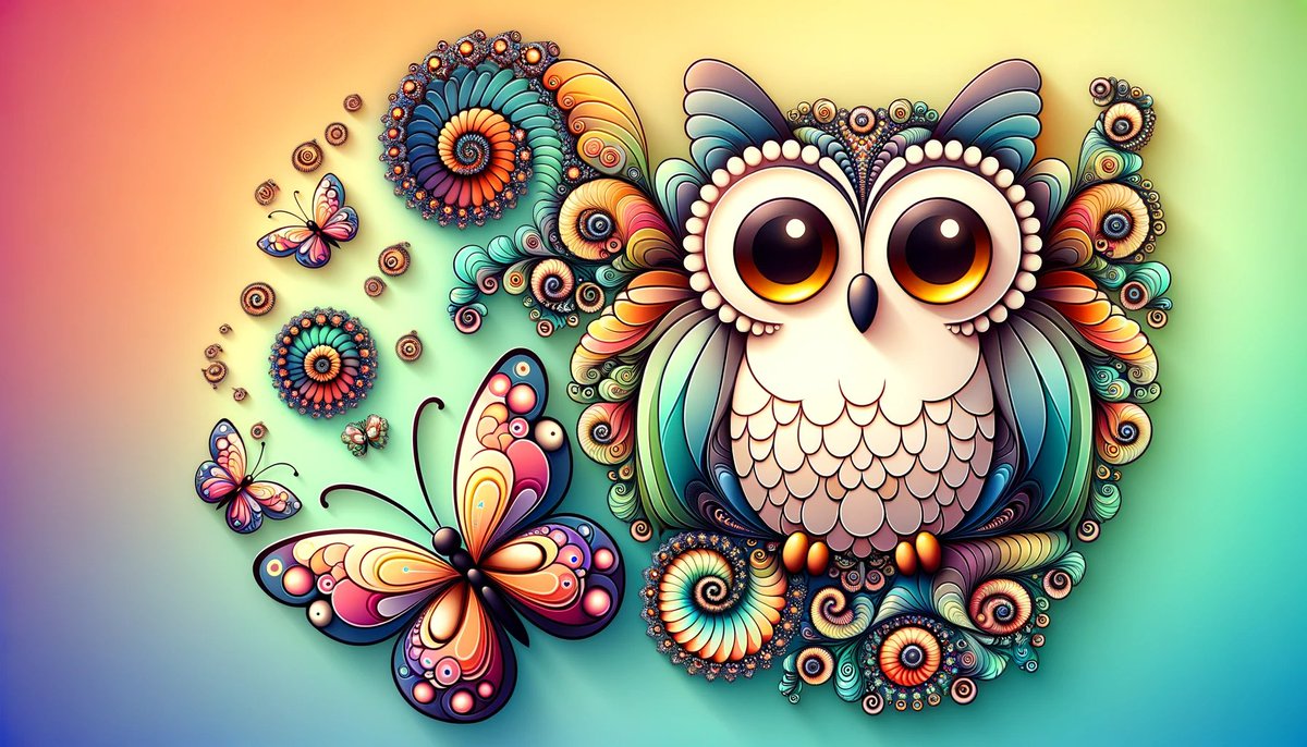 Neal8900's tweet photo. 🌟🦉   Good Night 🌕 Expect the Dawn   🦋🌟

The owl will lead you through darkness.
The butterfly will herald the dawn.

#AIArtwork #EmbraceTheNight #ExpectTheDawn #GoodNight https://t.co/DNRsxvgG5V