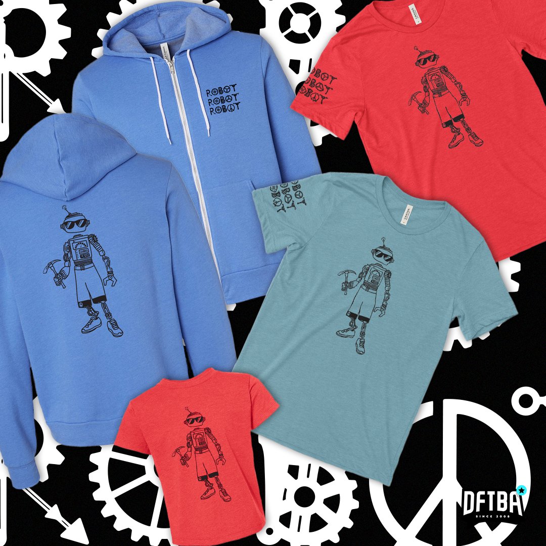 We can all dig in and activate our own robot mode when the going gets tough… during UTMB this past summer, that is what kept Courtney Dauwalter going. Get her new Robot, Robot, Robot apparel out now! Heather red t-shirts come in adult and kid sizes!
