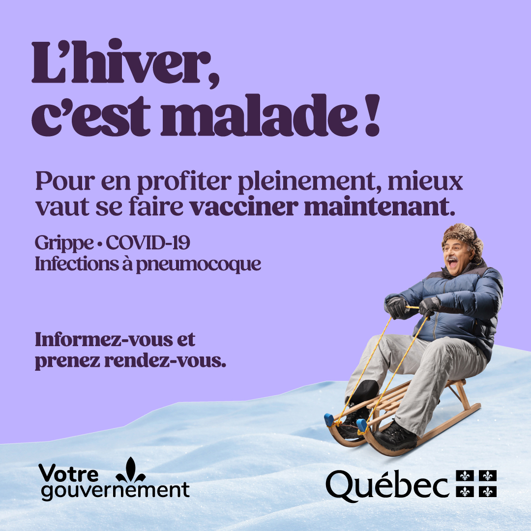 msss_qc's tweet photo. RAPPEL: Il est encore temps de vous faire vacciner, particulièrement si vous êtes à risque de complications ou avez 60 ans et plus.
Que ce soit contre la COVID-19 ou la grippe, c'est gratuit.
Pour prendre rendez-vous ➡️ https://t.co/AAQ7q9zfnP https://t.co/nnRYKWjAPh