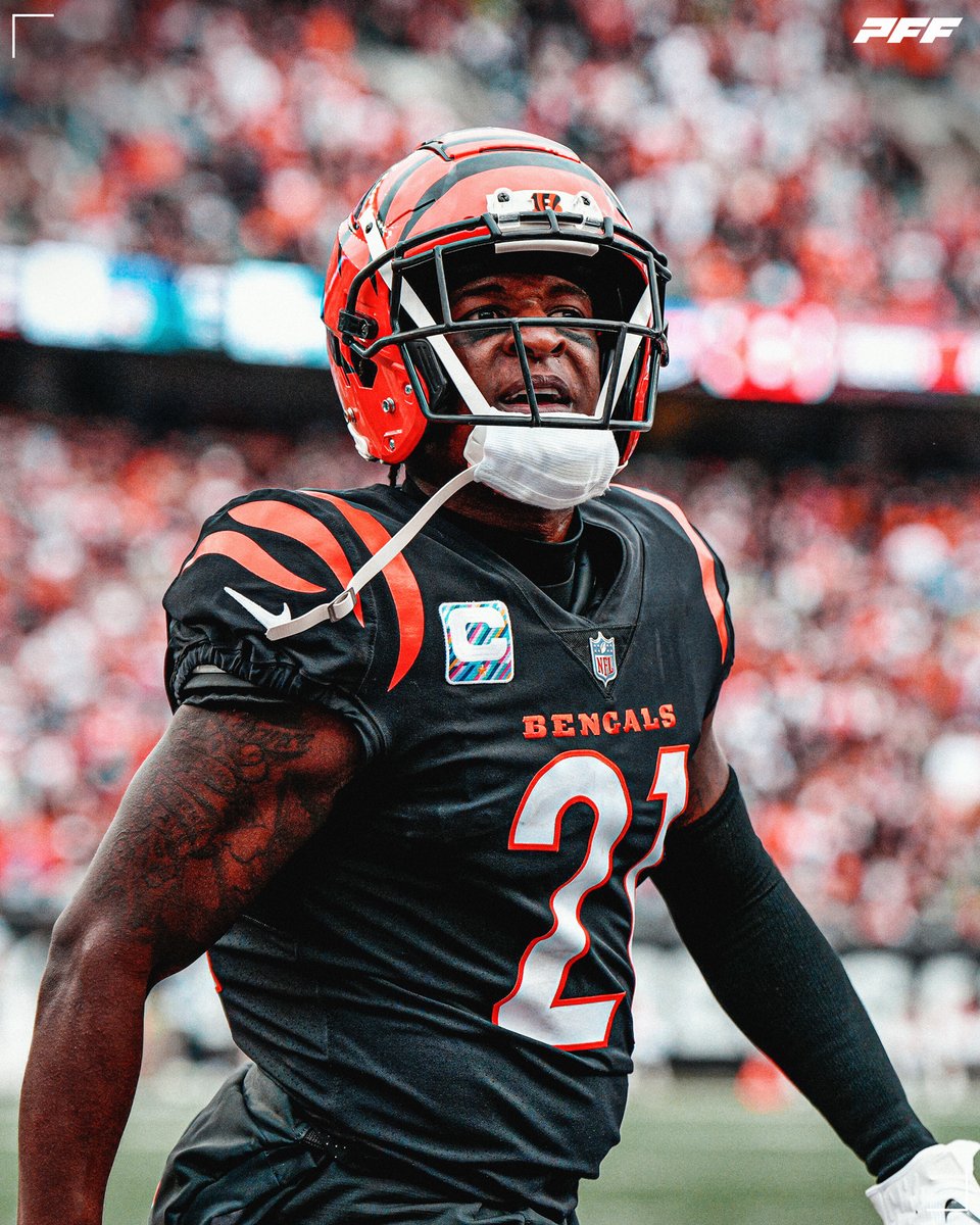 PFF_Bengals's tweet photo. Mike Hilton this season:

514 coverage snaps
77 targets
0 TDs allowed ‼️ https://t.co/unPUKoImTO