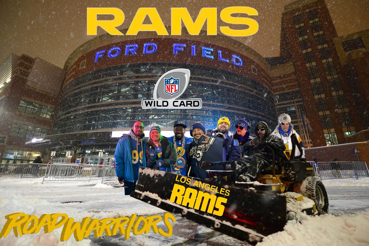 roblespan's tweet photo. RWO Road Warriors Making the Trip To Detroit! #RWO #RWO4life #RwoStyle #WildCard #710espn #RamsHouse #NFLNetwork ππβπΊπ https://t.co/A9hnIzpJAN