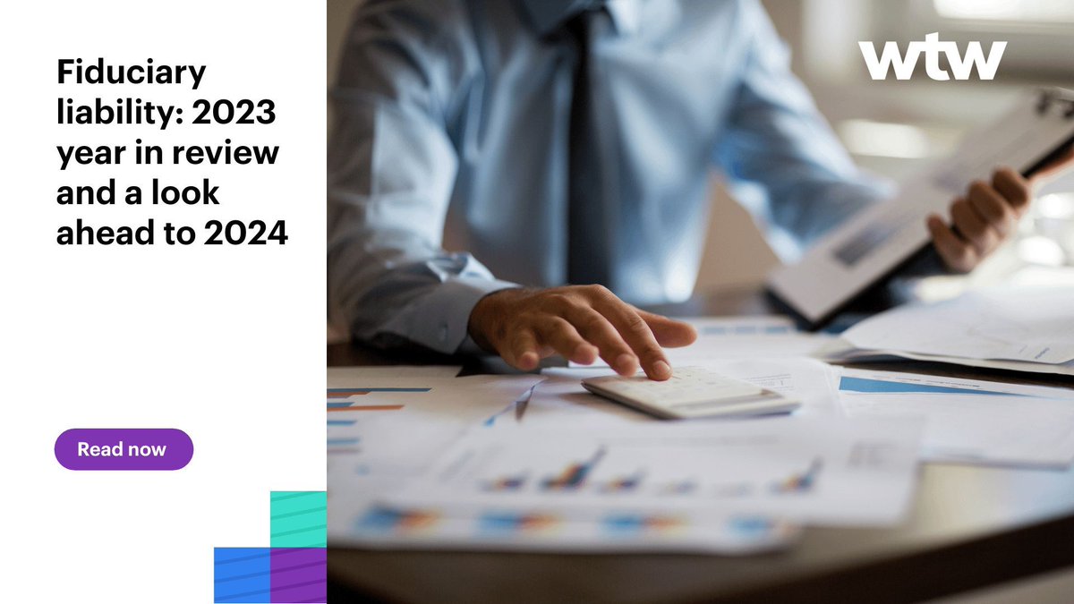 georgeziv's tweet photo. Fiduciary liability: 2023 in review and a look ahead to 2024 https://t.co/2MqbZsrEtW from @WTWcorporate #insurance #fiduciaryliability #esg https://t.co/tNYN2I1rjY