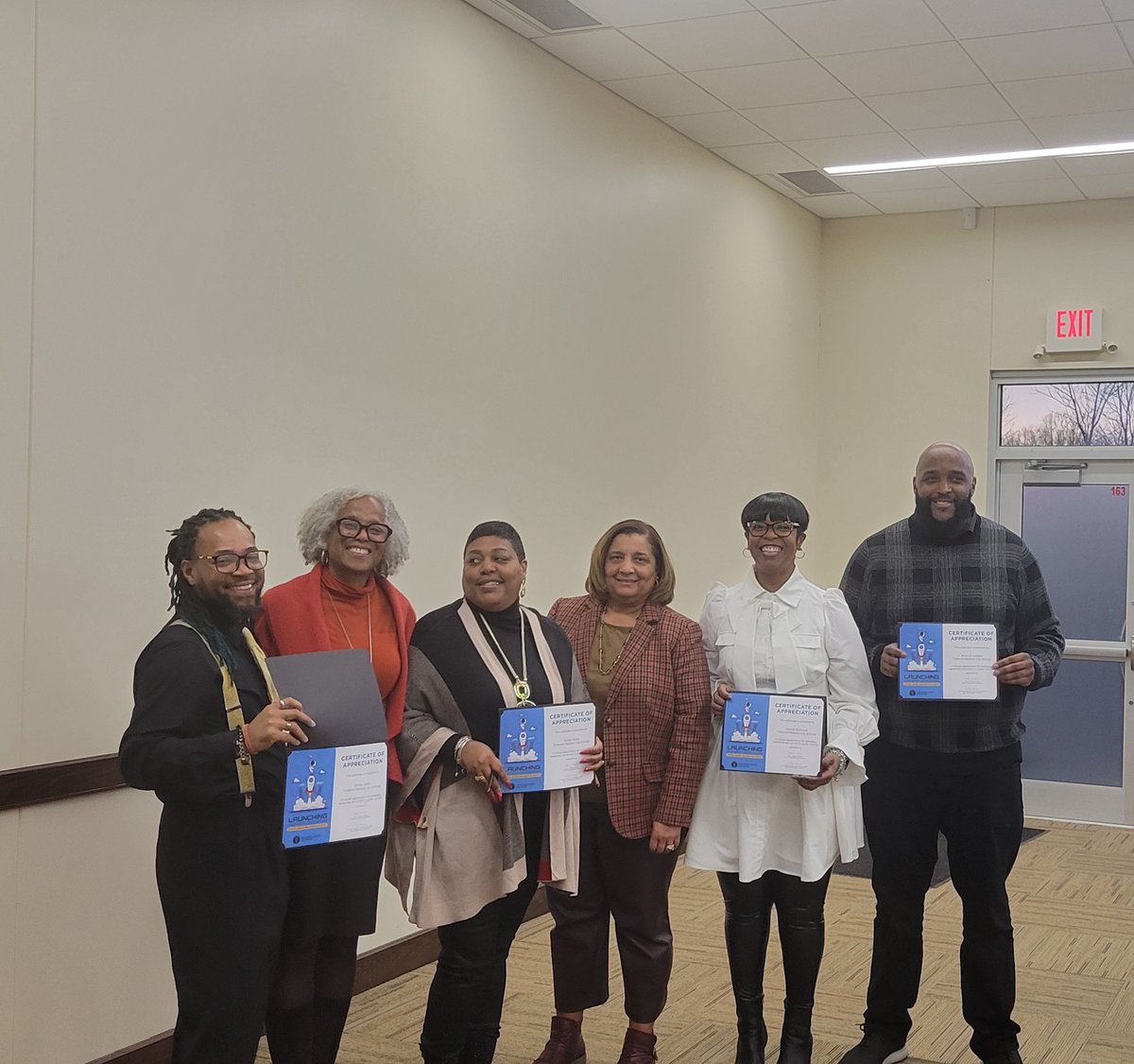 🌟 Superintendent, Dr. Cosby, recognized the TMCS Board members Ms. Cherry (president), Mr. Lumpkin, and Ms. Simmons for their service, vision, and support. 💫 It's School Board Recognition Month and we are thankful for our BOE! 👏#TrotwoodAdvantage