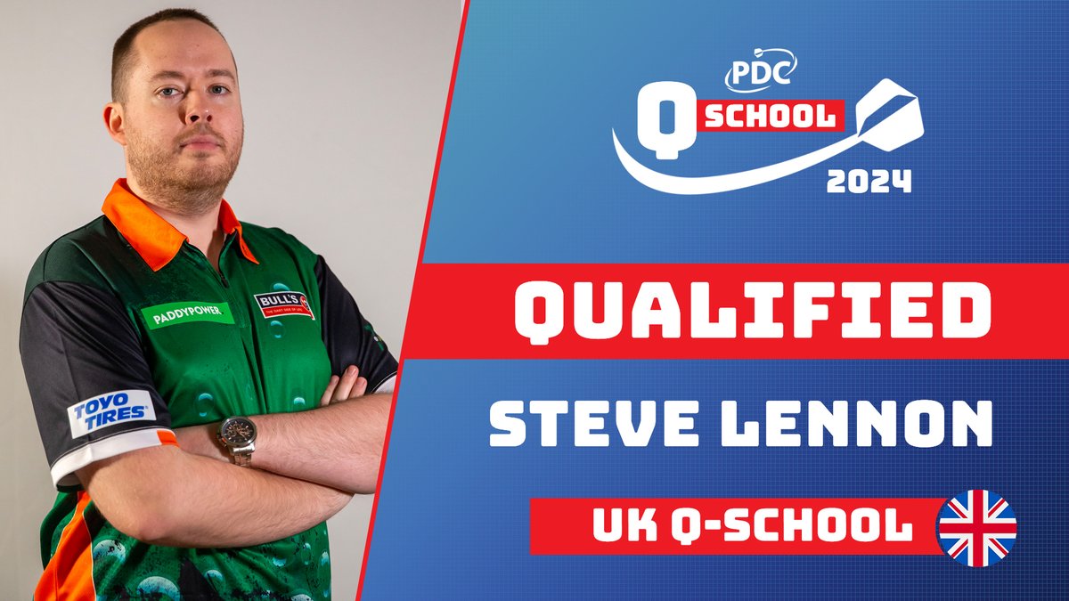 OfficialPDC's tweet photo. LENNON REGAINS HIS TOUR CARD! 🎟️

Steve Lennon regains his PDC Tour Card at the first attempt!

The Irishman defeated William Borland 6-4 in the Day One final. https://t.co/poZCavjUjD