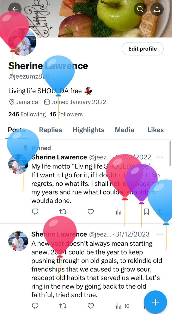 Balloons on my page. 
The years May come and go but one thing remains sure, God is and will continue to remain faithful to me.
Feeling blessed to celebrate another day above ground.