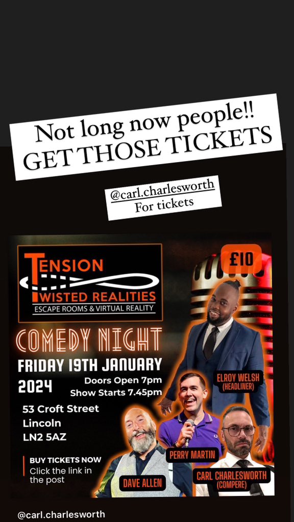 perryatkins9's tweet photo. @CarlCharles for tickets … its guna be a belter of a night!! https://t.co/V3ebstSicg