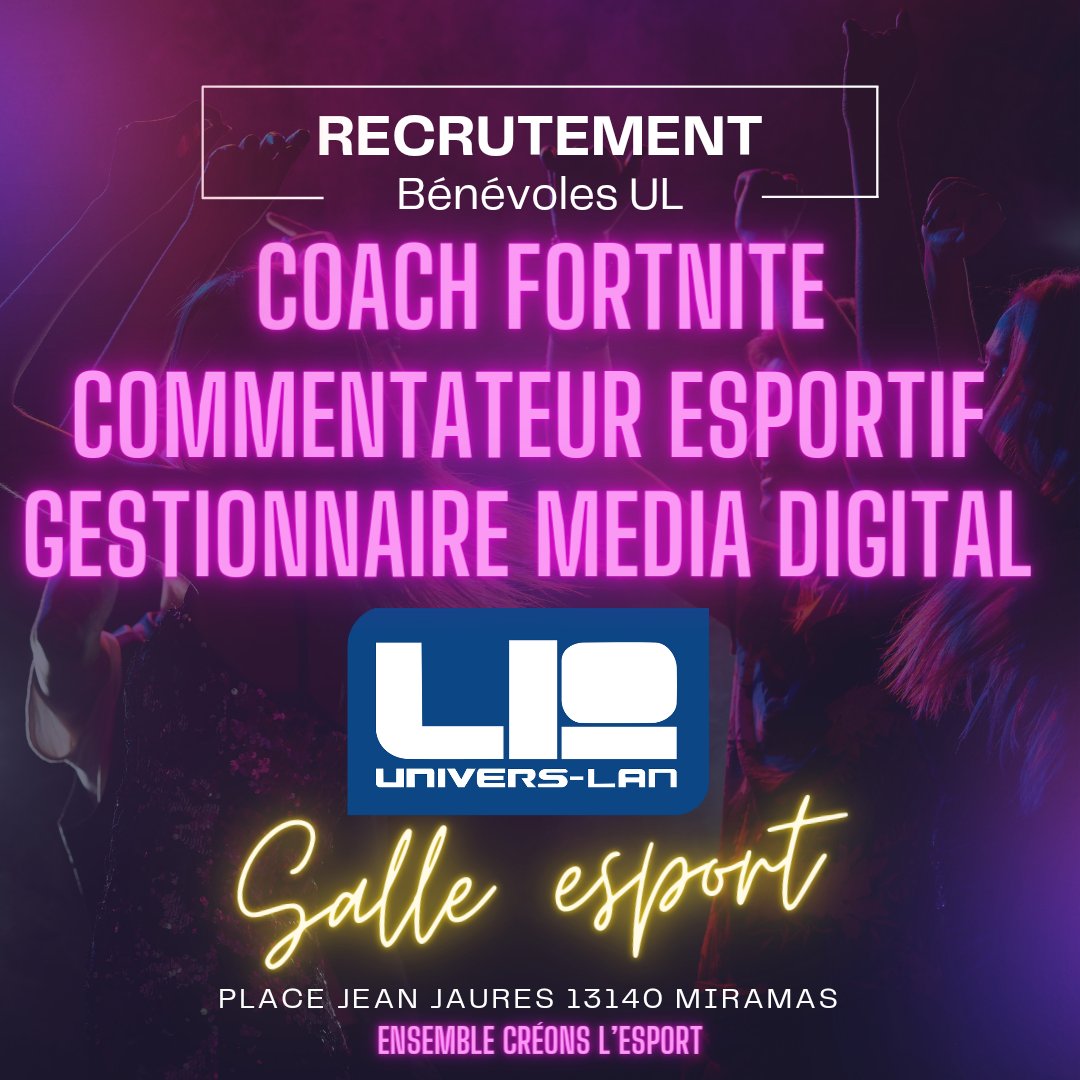 universlan's tweet photo. 🚀 Rejoignez l'aventure #UniversLAN en tant que bénévole!
🌐 Passionné(e) de gaming, réseau, cast et bonne ambiance ? Nous avons besoin de vous pour faire de cette année une expérience inoubliable! 🎮🔧 #RecrutementBénévoles #Esport #TeamLAN https://t.co/qGL7pQxhz1