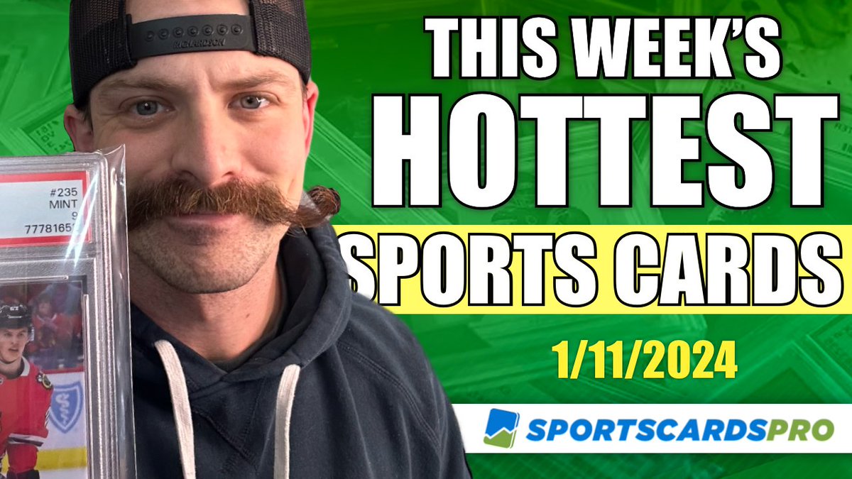 sportscardspro's tweet photo. ๐ฅThis Week's Hottest Sports Cards๐ฅ
@sportscardspro 01/11/24
Watch Now:๐ https://t.co/zouflh47IX
#thehobby #tradingcards #SportsCardsPro #whodoyoucollect #SportsCards #HotCards #coachkoe https://t.co/zuSSR6iisV