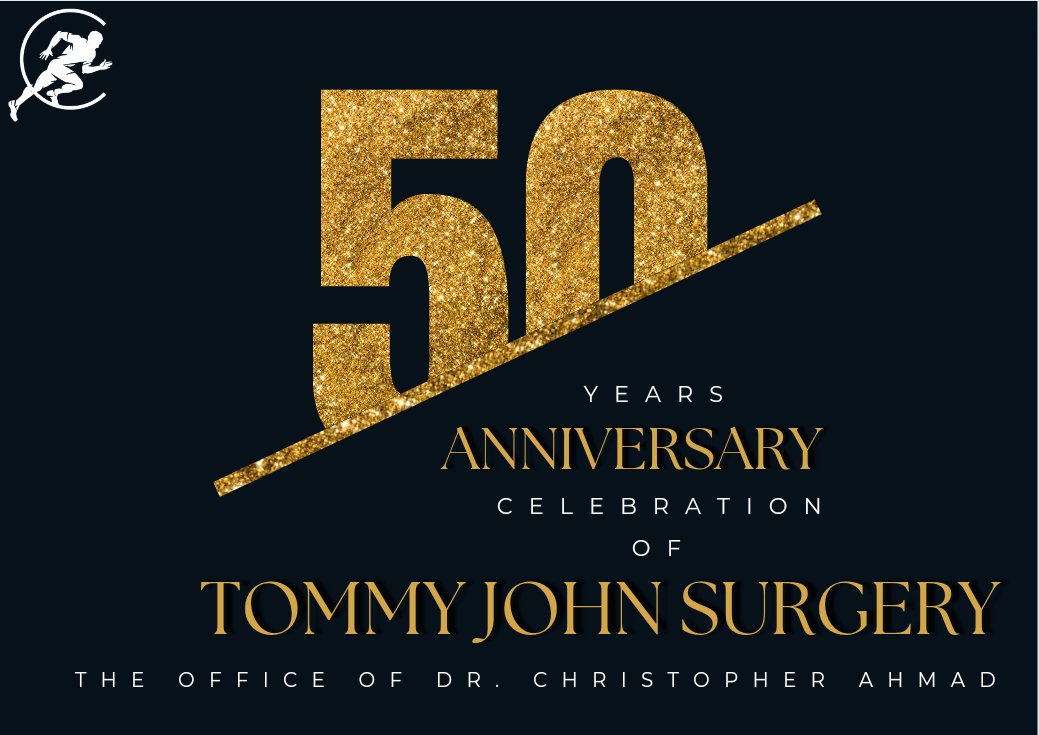 drchrisahmad's tweet photo. Kicking off the #NewYear w/ a HUGE #milestone in #orthopedics & #baseballsportsmedicine...
2⃣0⃣2⃣4⃣ marks the 5⃣0⃣TH #ANNIVERSARY of the #invention of #TommyJohnSurgery 🦾
Join us as we launch #TommyJohn50 with a bang 🎇 & celebrate #ThrowingThursday & #TBT at the same time... https://t.co/66gbXko8kL