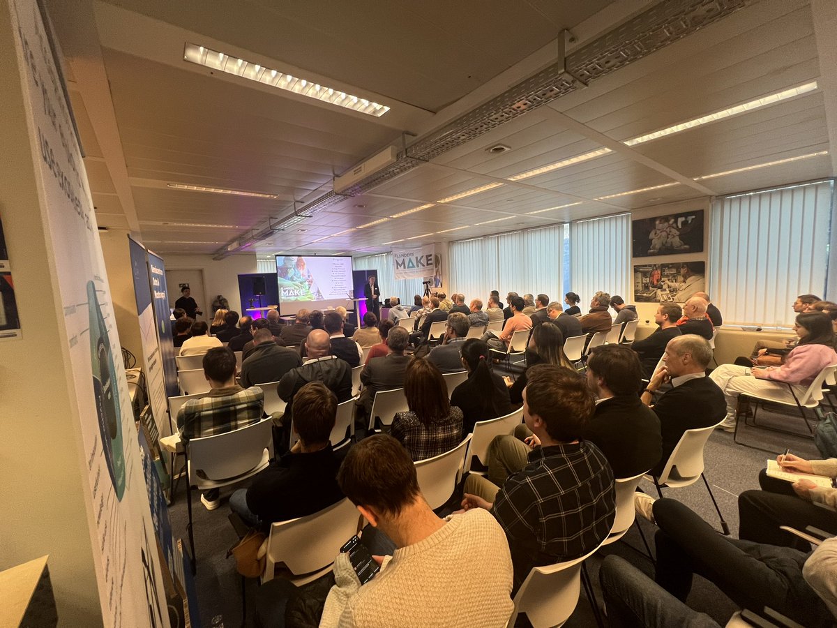 brubotics's tweet photo. Opening of the @FlandersMake @brubotics AugmentX on human augmentation technologies by CEO Grisja Lobbestael, vice rector innovation @HugoThienpont, robotics prof @ProfTomRobotics and lab manager @TomTurcksin https://t.co/r195V4Evbt