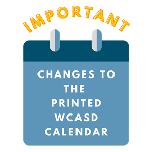 Attention #WCASD! 📢 Reminder regarding calendar changes not reflected in the printed calendar:

🗓️ Jan. 12: Full day for all students (not half-day)
🗓️ Mar. 27: Full day for middle &amp; high school, no school for elementary (not half-day for middle/high school)