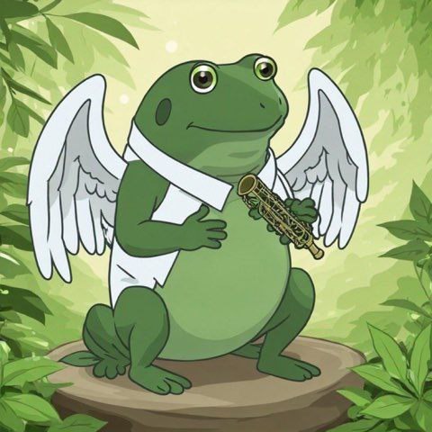 FrogeSolana's tweet photo. Froge, our angelic savior, brings hope and salvation to all in need. 🐸🌟 

#FROGE #SOL https://t.co/t79kBbg1dZ