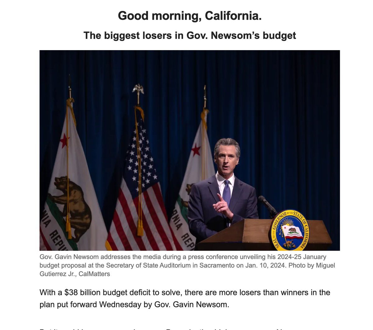 It's a $38 billion dollar deficit, according to #GavinMath @lynnlaaa (@CalMatters). According to the objective @LAO_CA, it's $68 billion. Normalizing @GavinNewsom's political spin lays the foundation for all sorts of budget tricks to deceive Californians on how truly dire the
