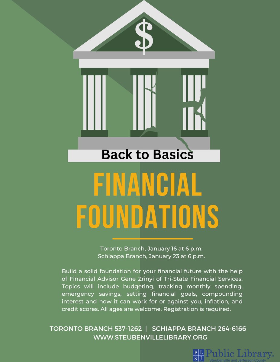 PLSJ is getting Back to Basics this year with a series of programs to help you explore skills for everyday living-starting with finances!