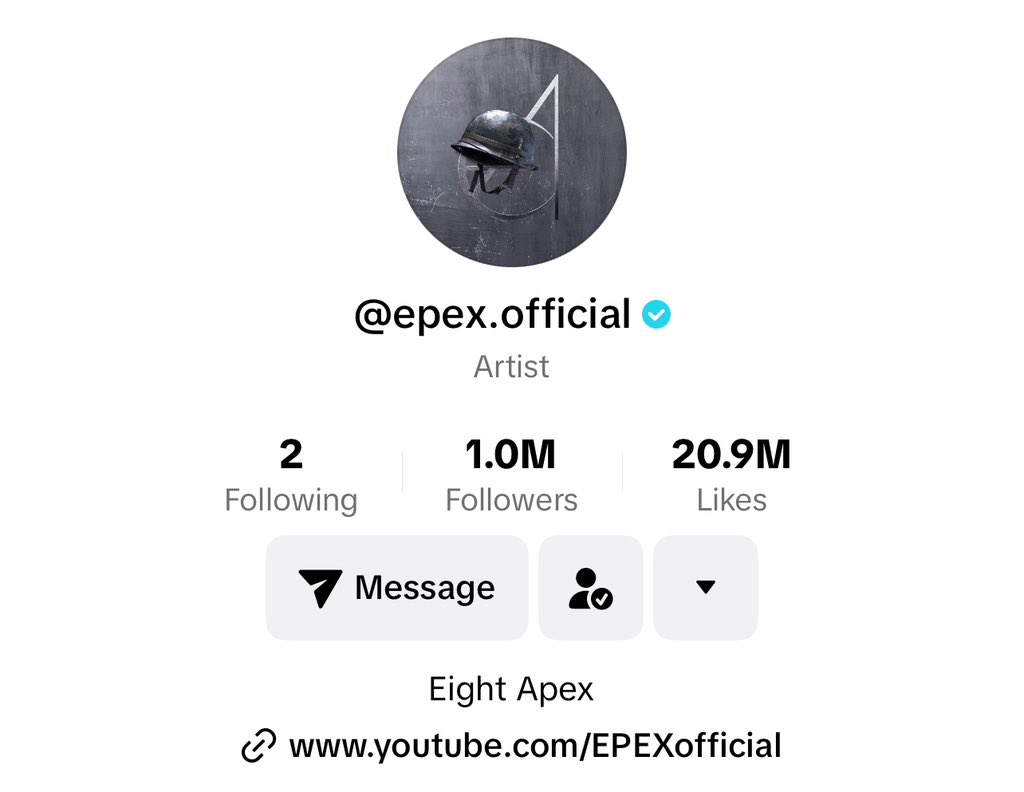 EPEX have officially hit 1 million followers on TikTok!

#EPEX #이펙스 <a href="/the_EPEX/">EPEX Official</a>