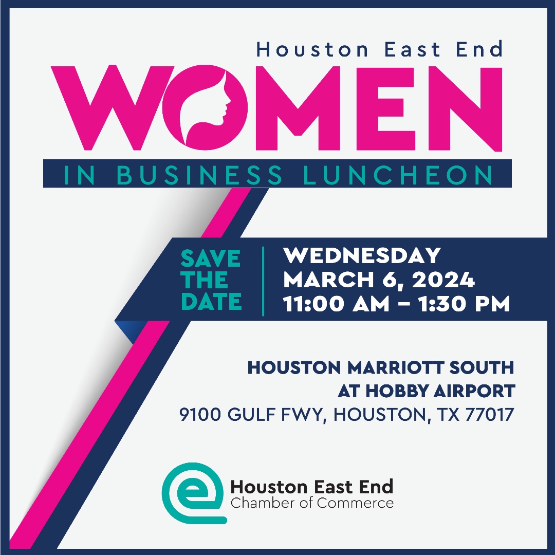 Are you ready to hear from a panel of inspiring and trailblazing women in Houston? Well, mark your calendars! The East End Women in Business is coming up on March 6th.  See you there! 

For information on sponsorship and expo opportunities, please visit ow.ly/nUf350Qq4cv