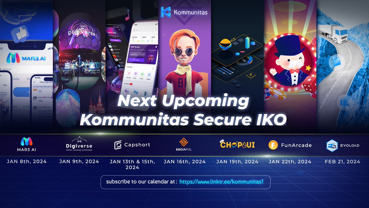 kommunitasnet's tweet photo. The countdown has begun!⏰ Kommunitas is gearing up to propel you towards new horizons with our #UpcomingIKO 🌟
#kommunitas #InitialKommunitasOffering #cryptocurrency #cryptoproject #blockchaintechnology #web3crowdfunding #launchpadcrypto #IKO #ICO #IDO https://t.co/R9ebPqyiif