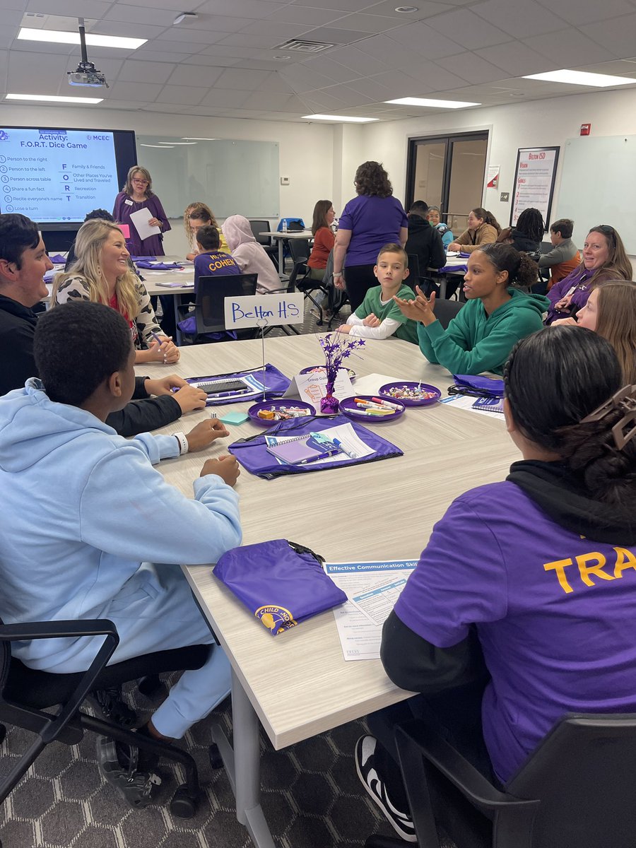 Our students are practicing the skills needed to be great youth ambassadors for our military connected students! #leadership #communication #teeamwork #culture #bisd