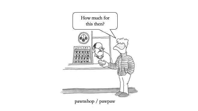 CaptQwerty's tweet photo. #strangeneighbours No. 264 #pawnshop #pawpaw #cartoon #humour #fruit #pawn #borrow #lending #illustration https://t.co/9P0KQbarLK