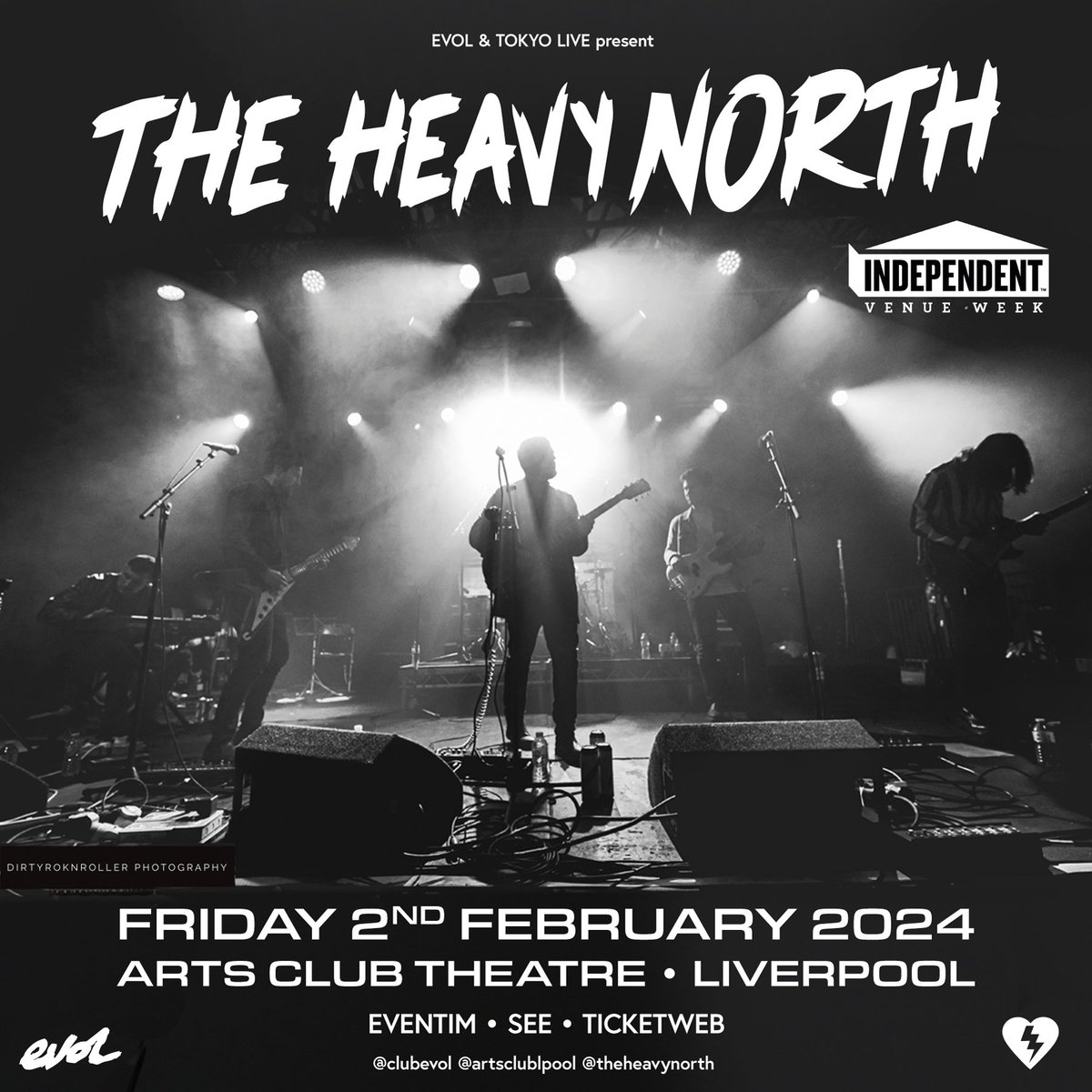 theheavynorth's tweet photo. As part of #IndependentVenueWeek 2024, we'll be returning to the freshly reopened @artsclublpool on Friday 2nd February 2024 courtesy of @ClubEVOL where we'll be performing tracks from our second studio #DeltaShakedown and 2022's debut album #ElectricSoulMachine  

Tickets only £12.50. Ages 14+.  

@seetickets: https://t.co/3kapJTkMBU
@TicketWebUK: https://t.co/NBqvvQF4t9
@eventim_uk: https://t.co/SAhVvaMezX  

📸 @conga1878 (Arts Club, September 2022)