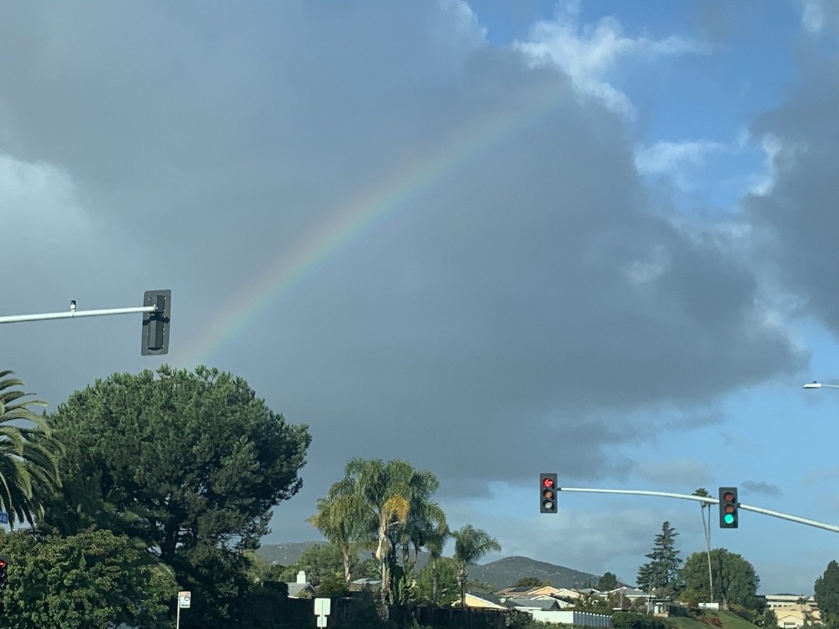 Always nice to wake up to a beautiful rainbow over Rancho Bernardo…