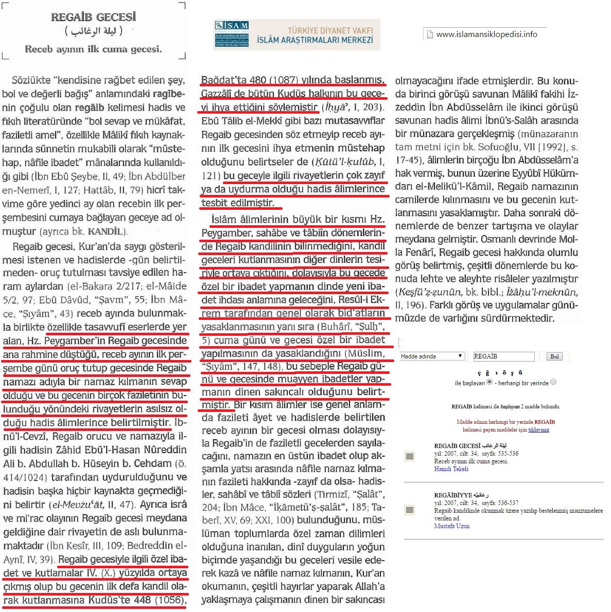 Diaynet'in İslam Ansiklopedisinde bile Regaib Kandili diye bir kandilin olmadığı, hiç bir faziletinin de bulunmadığı ifadeleri yer alıyor. 👇

#RegaipKandili