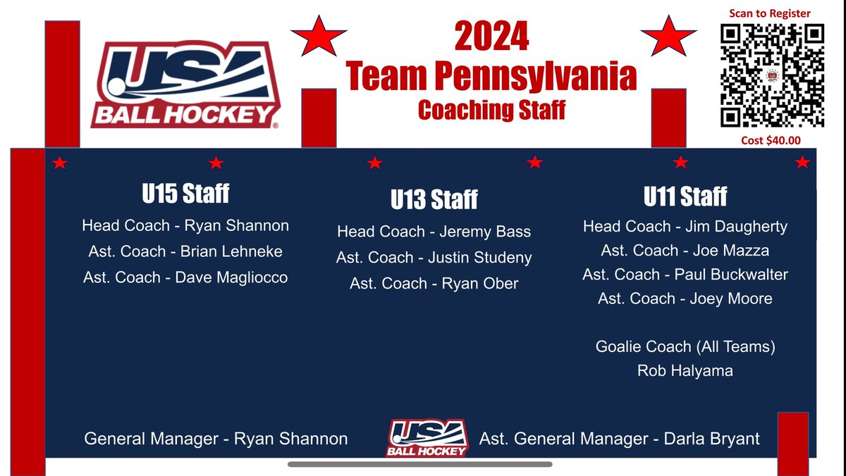🇺🇸PA BOYS FUTURE STARS🇺🇸 ⭐️⭐️ANNOUNCING EVALS FOR THE BOYS OF PA⭐️⭐️ Scan the barcode or click the link in our bio to register for your chance at representing Pennsylvania. #myfuturestar2024 #usaballhockey #evals #pa #futurestar #ballhockey
