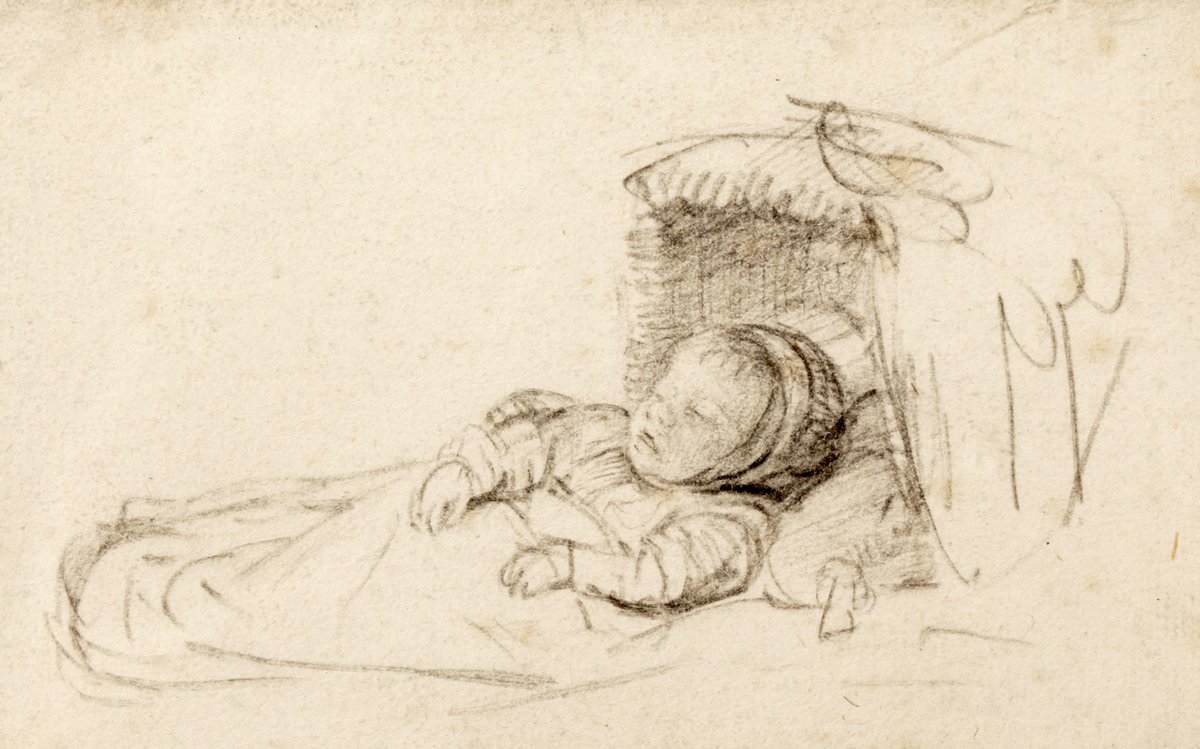 💭 Dreaming of being as cosy as this little lad 👶 We’re excited to share that this tender sketch by Rembrandt has found a new home in the Museum 🏛 🍃 In spring, this delicate new addition to the Museum will be displayed alongside other works on paper by the Dutch master.